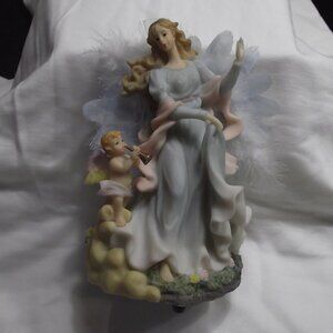 Christmas Angel With Music And Fiber Optic Lights